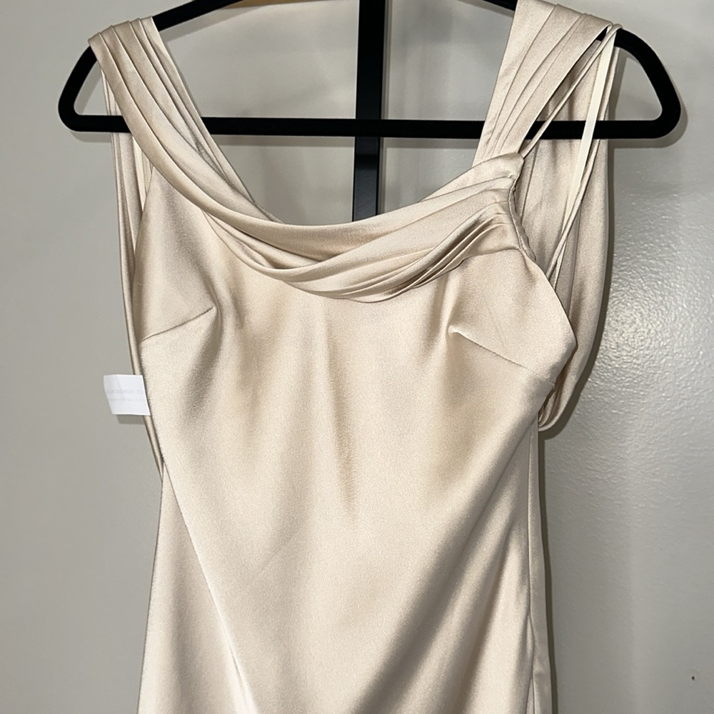 FAME and PARTNERS Francois Drape Gown in Champagne - Picture 6 of 14